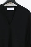 mame kurogouchi Milan ribbed V-neck top MM22SS KN047